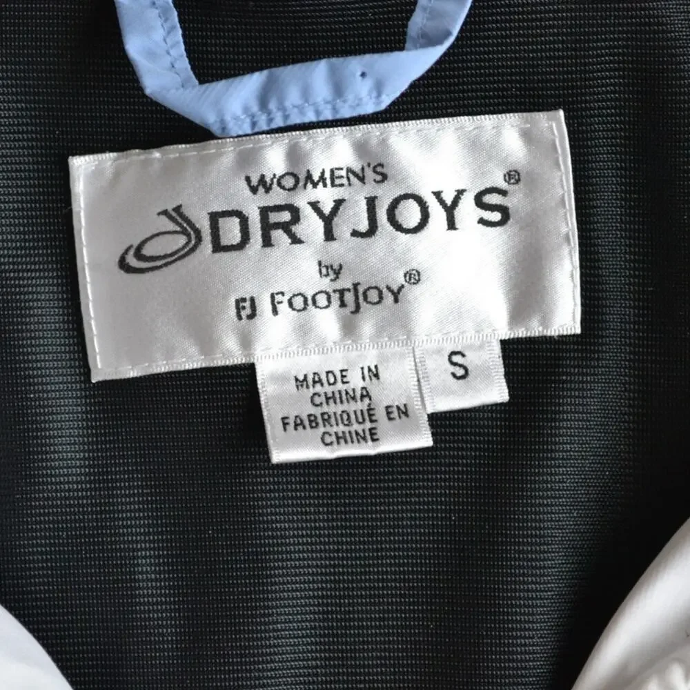 FootJoy DryJoys Short Sleeve Pullover Windbreaker Rain Jacket Size Small Blue